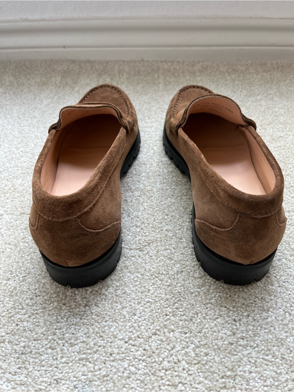 J Crew Winona Lug-Sole Penny Loafers in Brown Suede Size 8 - Picture 4 of 8